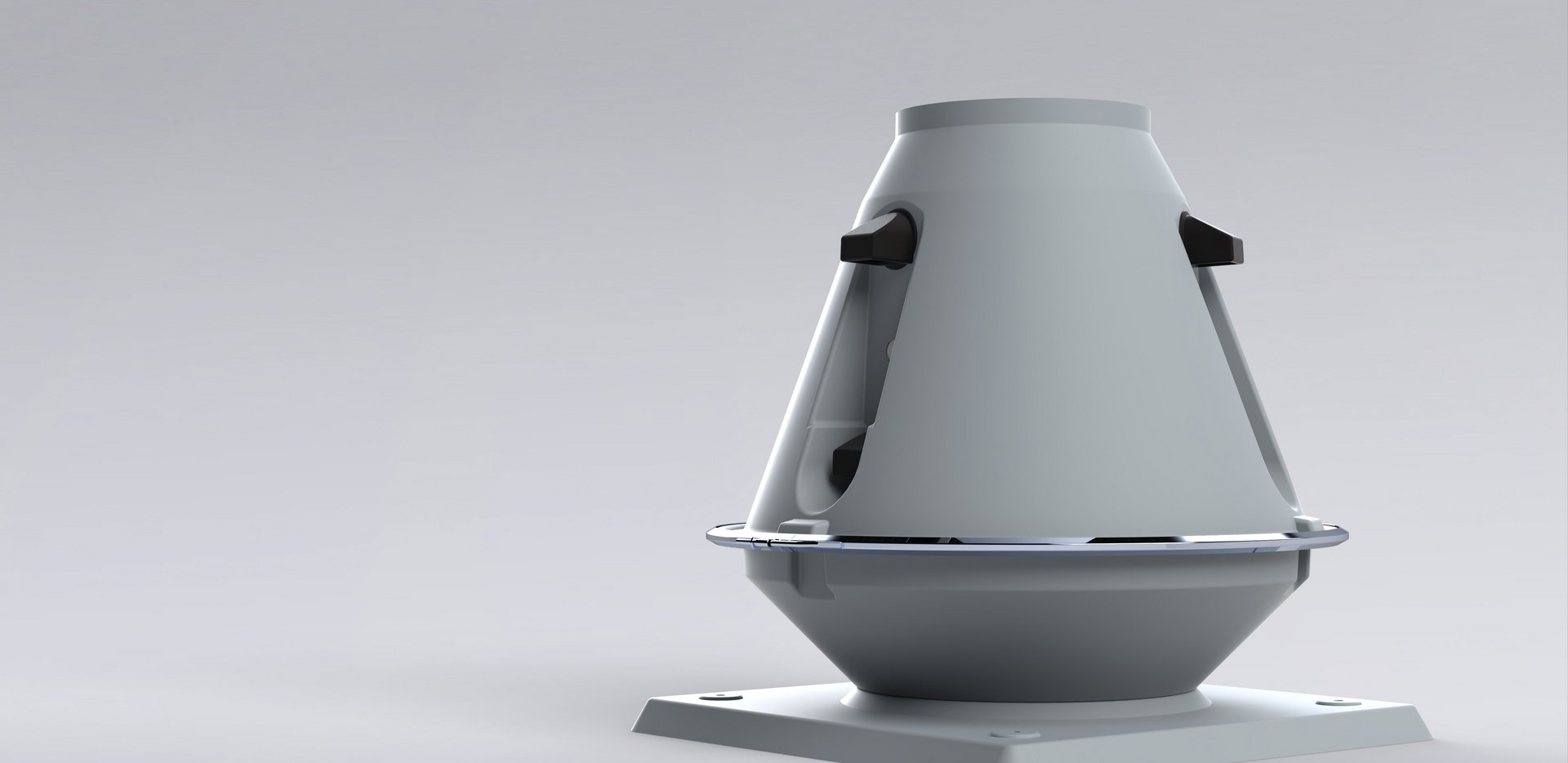 Dachventilator in Kunststoff mit Dachsockel für Abluftabsaugung aus Industriegebäuden - Colasit